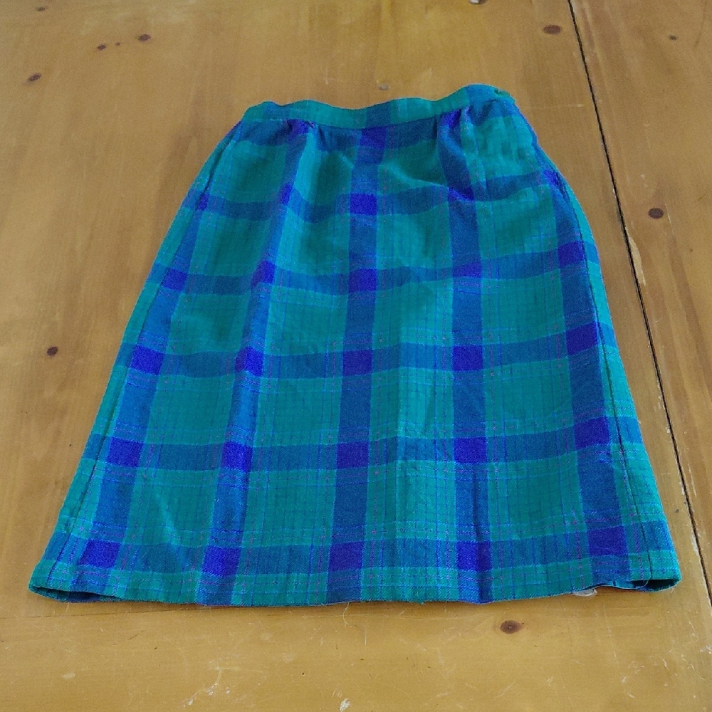 Vtg Pendleton Wool Tarten Plaid A-Line Skirt Petite 6 (True Size 00)